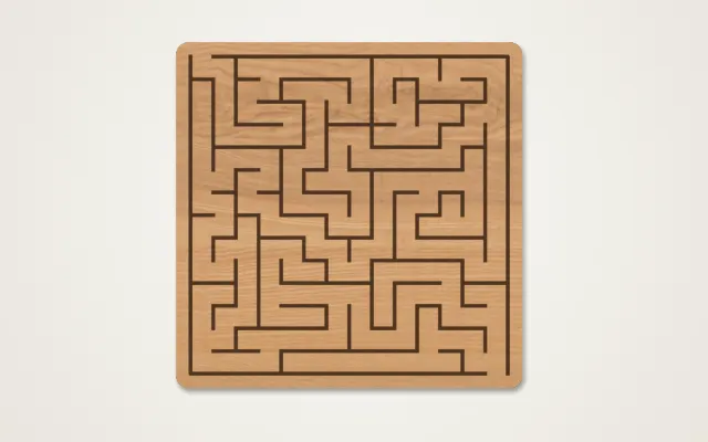 Games & Decor example design, previewed on real material