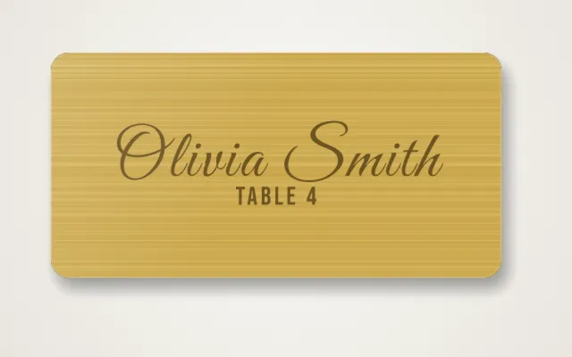 Events & Family example design, previewed on real material