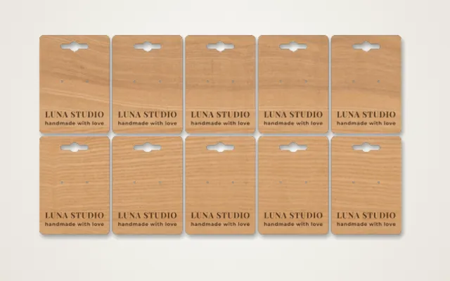 Packaging & Presentation example design, previewed on real material
