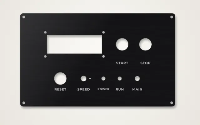 Panels & Enclosures example design, previewed on real material