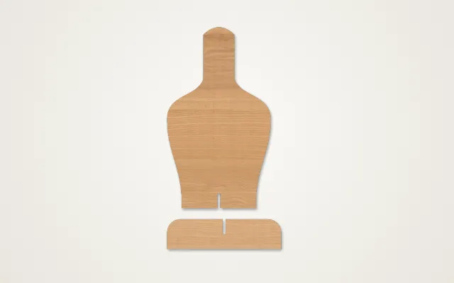 Stands & Jigs example design, previewed on real material