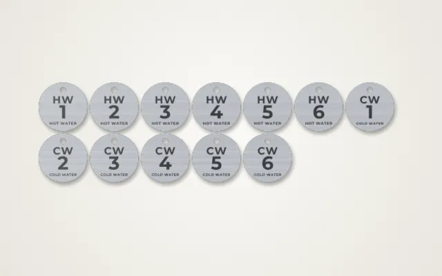 Tags & Marking example design, previewed on real material