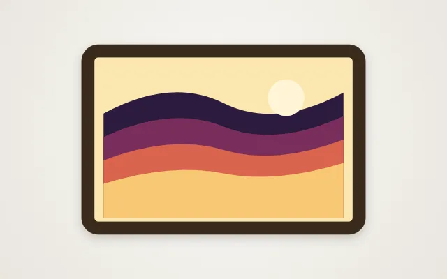 AI Shadow Box example design, previewed on real material